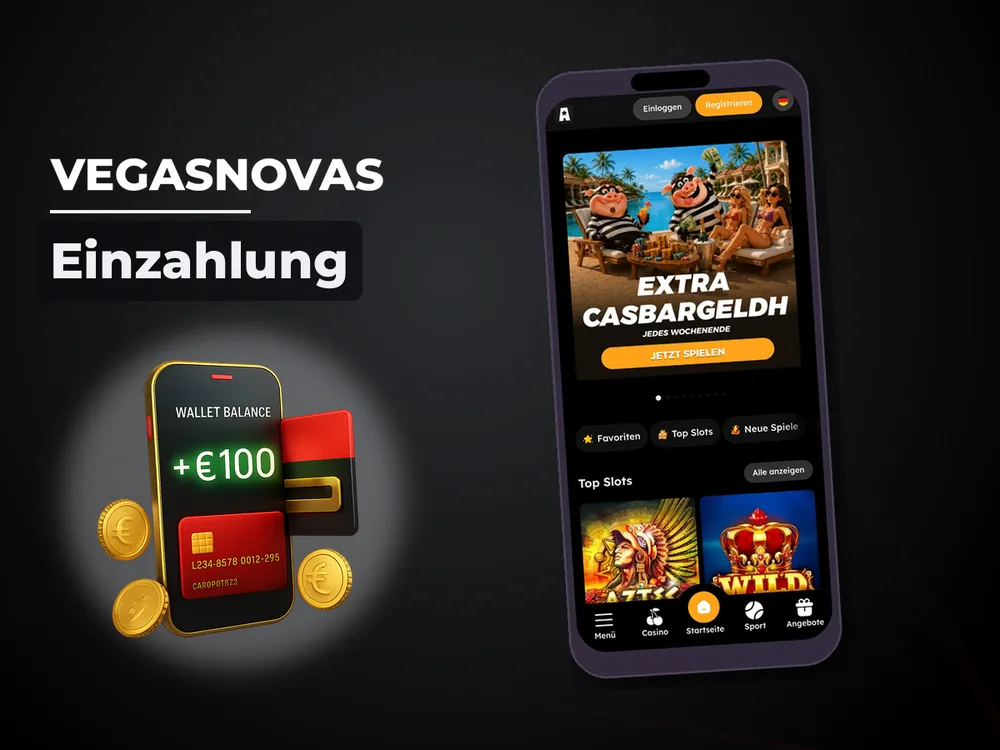 Vegasnovas - Einzahlung