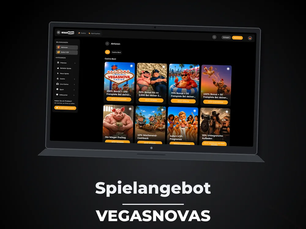 Vegasnovas - Spielangebot