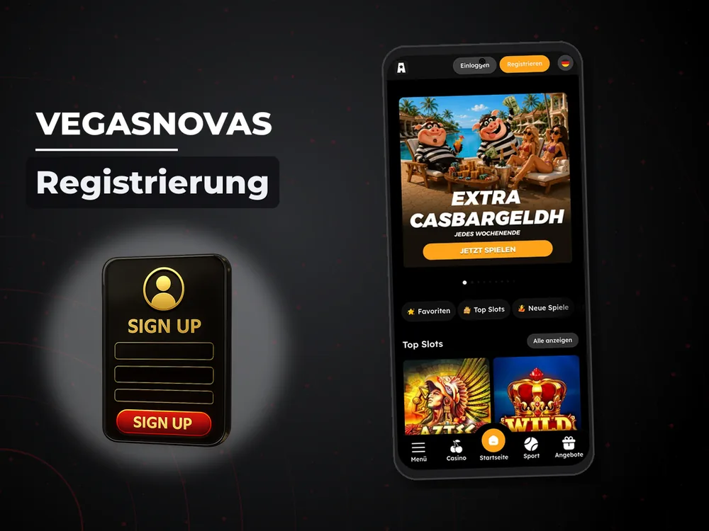 Vegasnovas - Registrierung