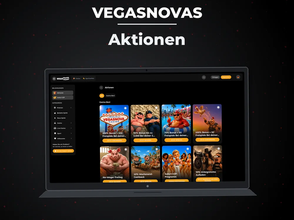 Vegasnovas - Aktionen